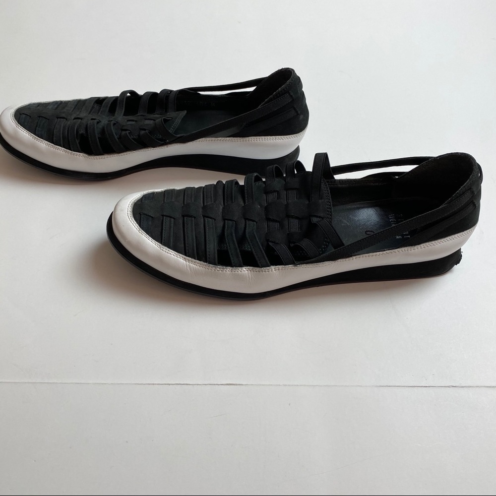 Stuart Weitzman Suede Woven Slip-On Walking Shoe - image 4